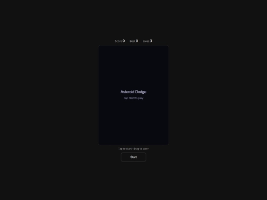 asteroid screenshot