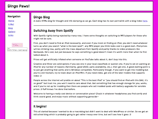 blog screenshot