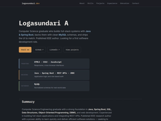 Portfolio screenshot