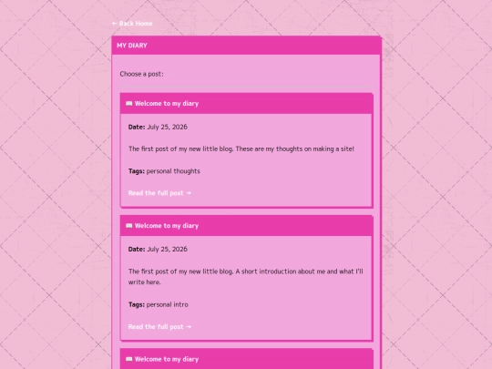 posts screenshot