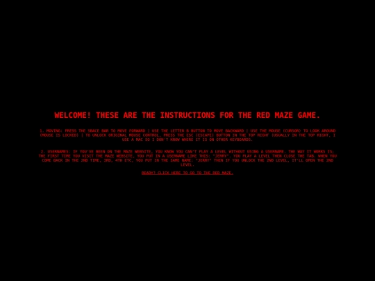 mazeinstructions screenshot