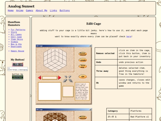 hamster/editcage screenshot