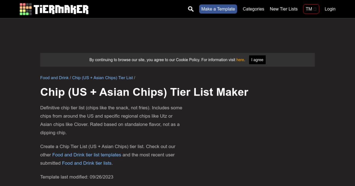 Chip US Asian Chips Tier List Maker