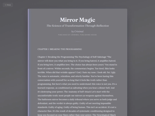Contemplate/mirror-magic screenshot