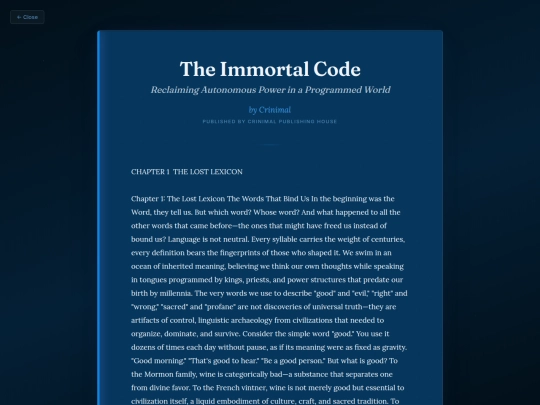 Contemplate/the-immortal-code screenshot