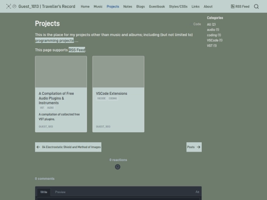 projects screenshot