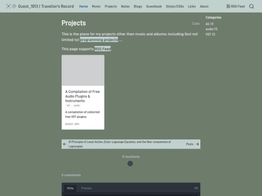 projects/posts screenshot