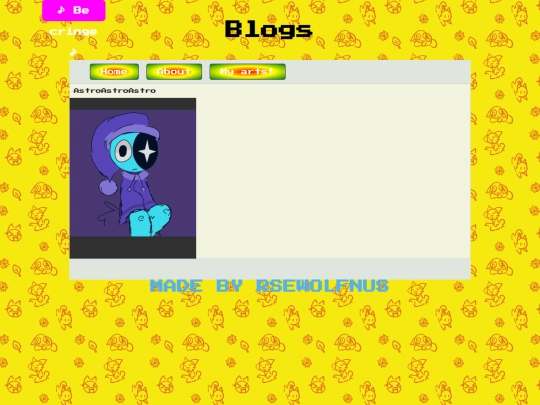 Blog screenshot