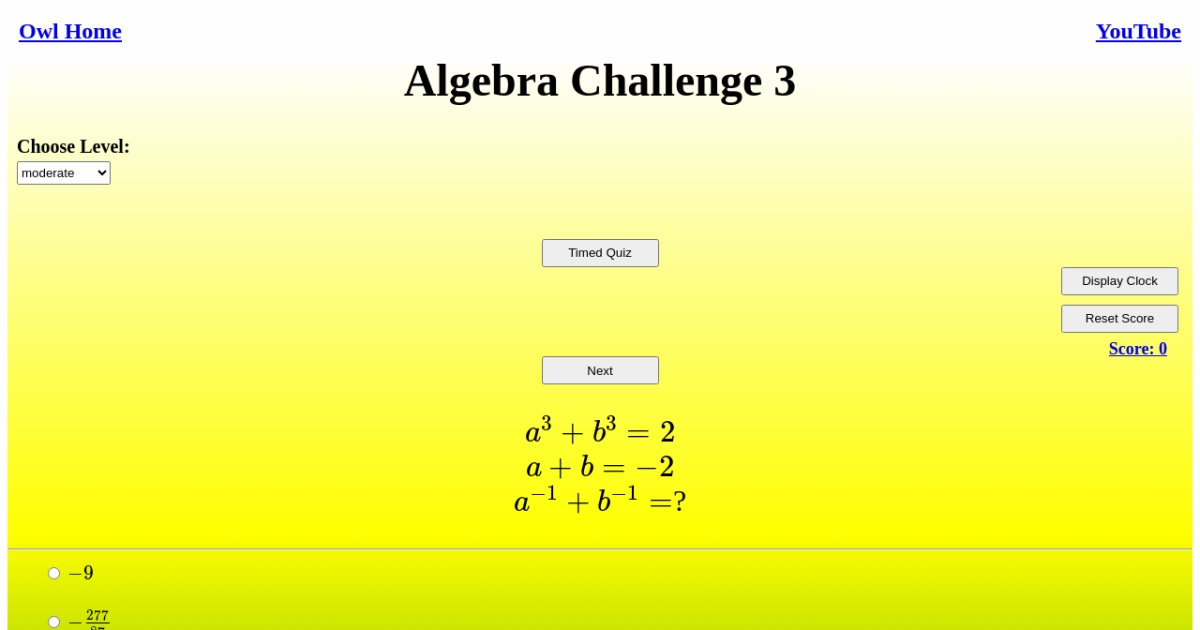 Algebra Challenge 3