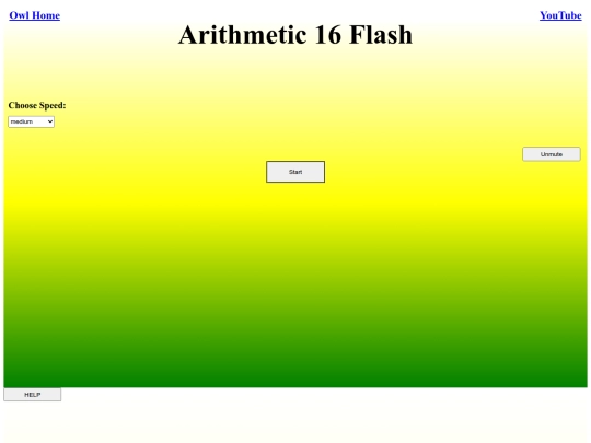 Arithmetic 16 Flash/power screenshot