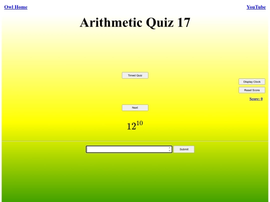 Arithmetic Quiz 17/arithmetic screenshot