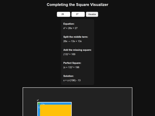 quadratic screenshot