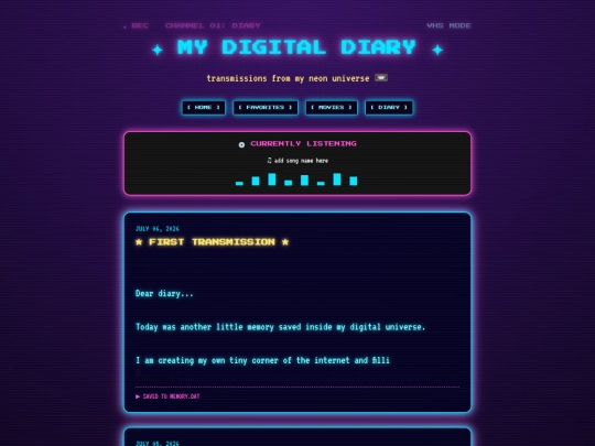 diary screenshot