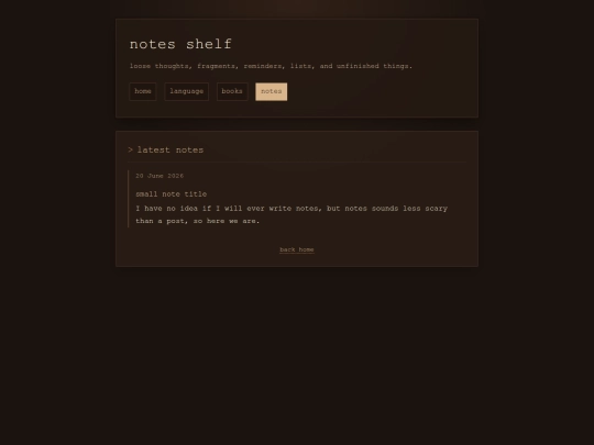 notes screenshot