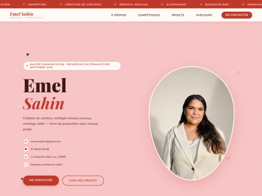 emel-sahin-portfolio screenshot