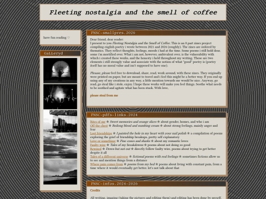 Poems/FNSC screenshot
