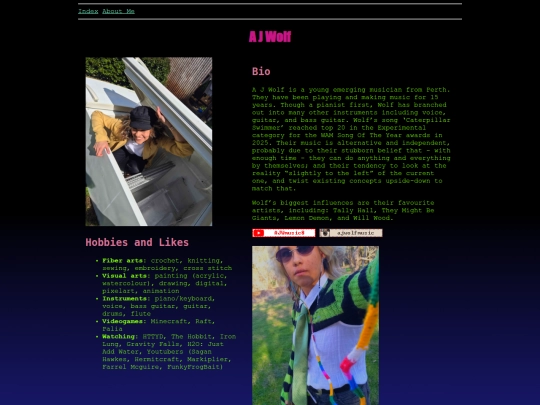 aboutme screenshot