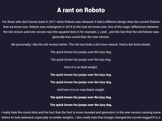 Roboto-Rant screenshot
