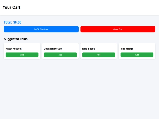 Cart screenshot