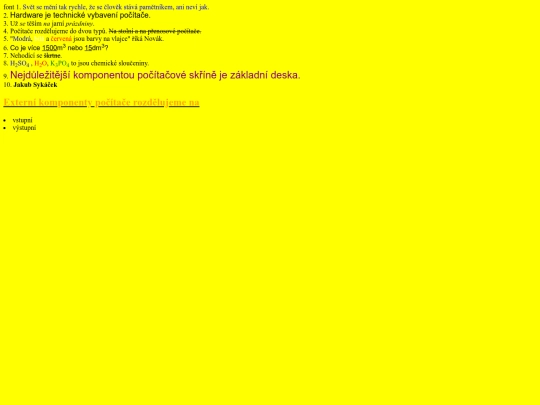 HTML na znáky 15.2. screenshot