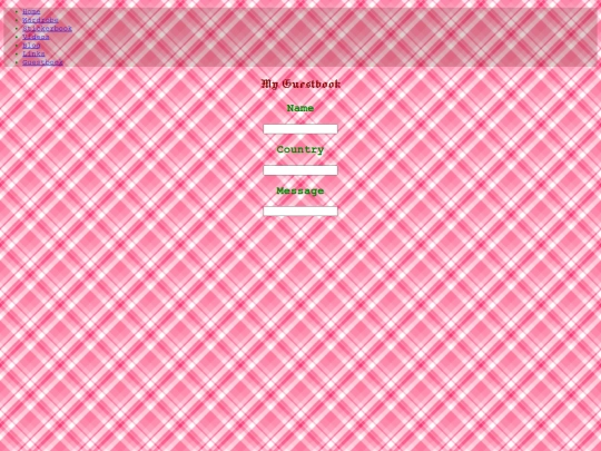 guestbook screenshot