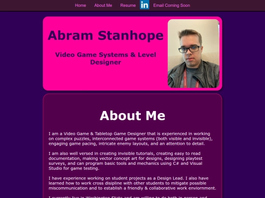 AboutMe screenshot