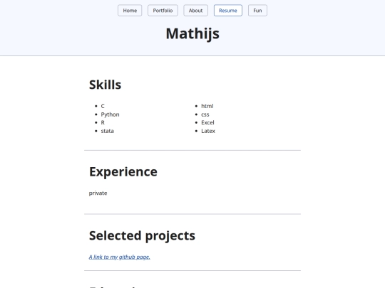 resume screenshot