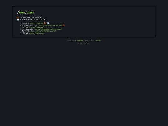 links screenshot