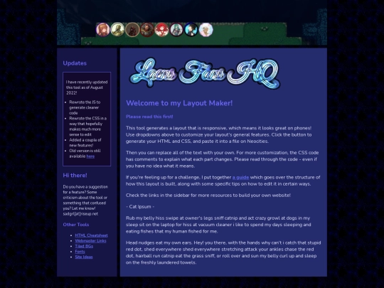 Website screenshot