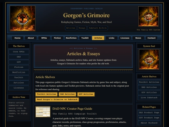 articles screenshot