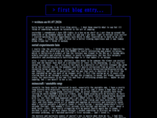 firstblogentry screenshot