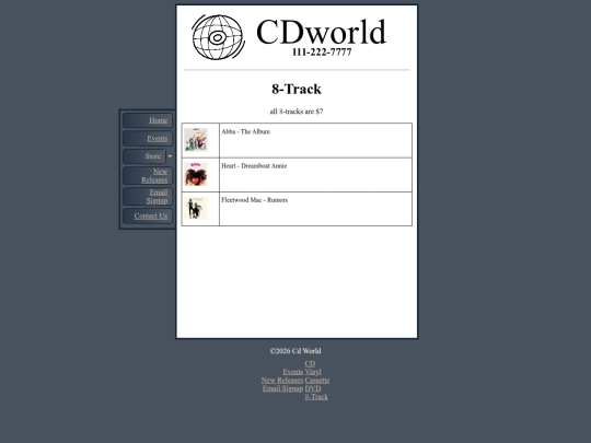 cdworld/8track screenshot