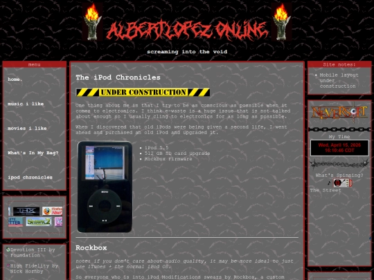 Website screenshot