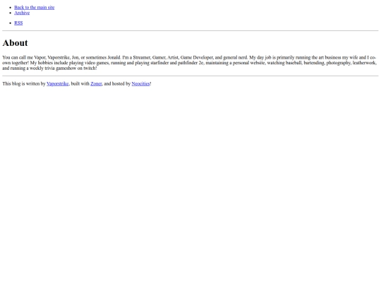 blog/about screenshot