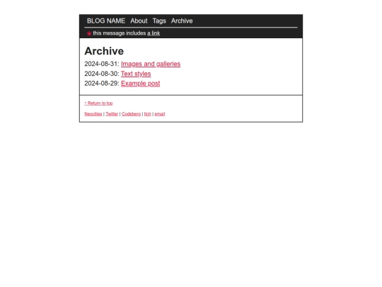 blog/archive screenshot