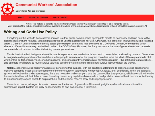writing-and-code-use-policy screenshot