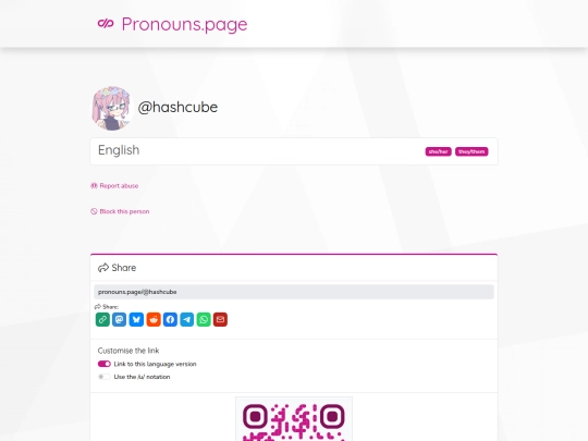 pronouns screenshot