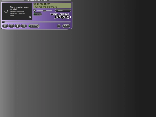 media player/webdeck-player screenshot