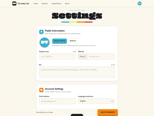 profilesettings screenshot