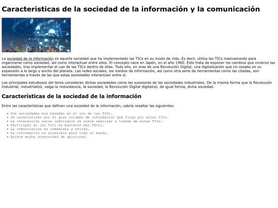 Caracteristicas screenshot