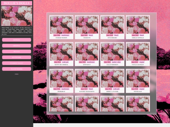character-pages screenshot