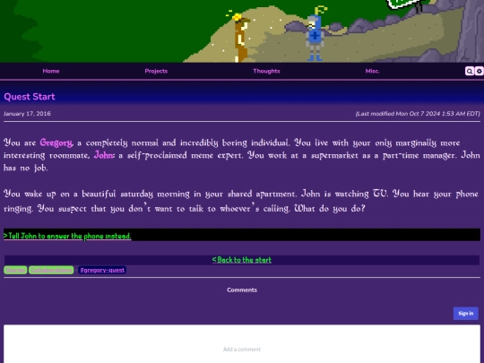 projects/gregory-quest/1 screenshot