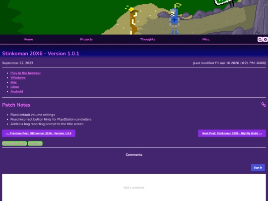 projects/stinkoman/1.0.1 screenshot