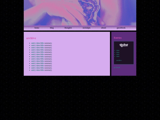 blog/archive screenshot