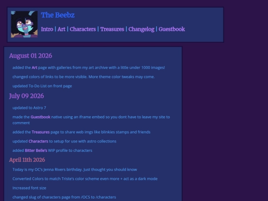 changelog screenshot