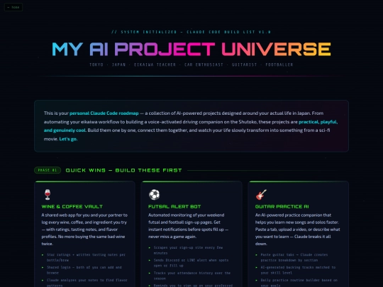 projects screenshot