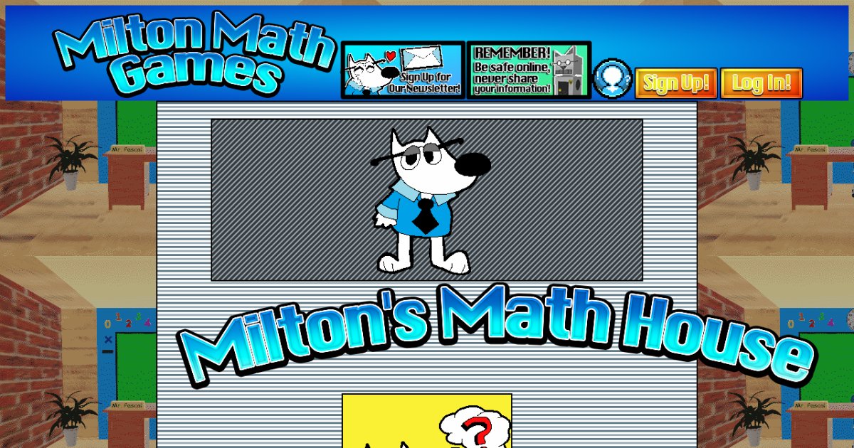 Milton's Math House - Milton Math Games