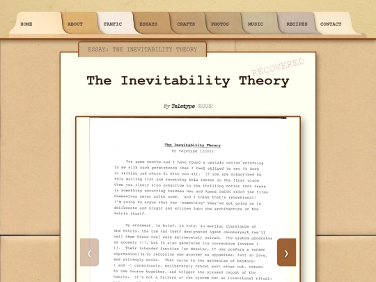 essays/inevitability screenshot