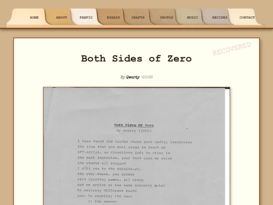 fanfic/poetry/bothsidesofzero screenshot