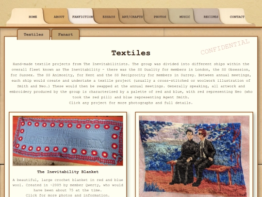 textiles screenshot